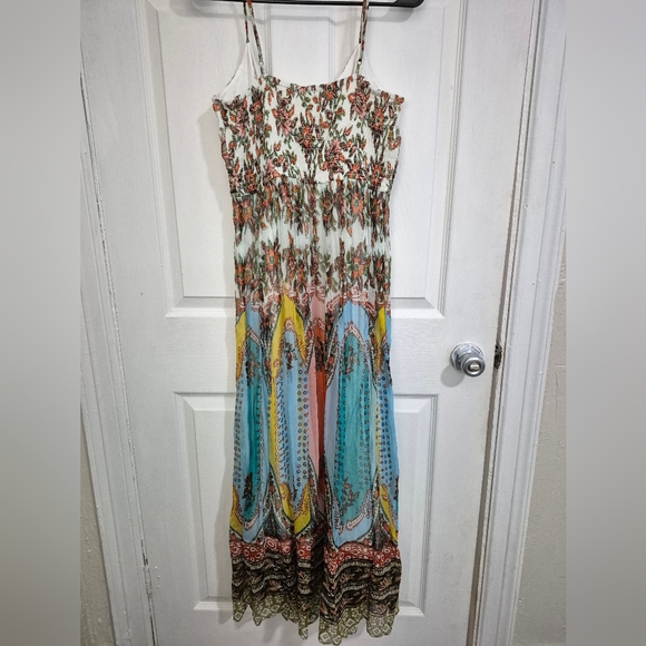 Anthropologie Virginia Chiffon Multicolor Maxi Dress - Picture 4 of 4